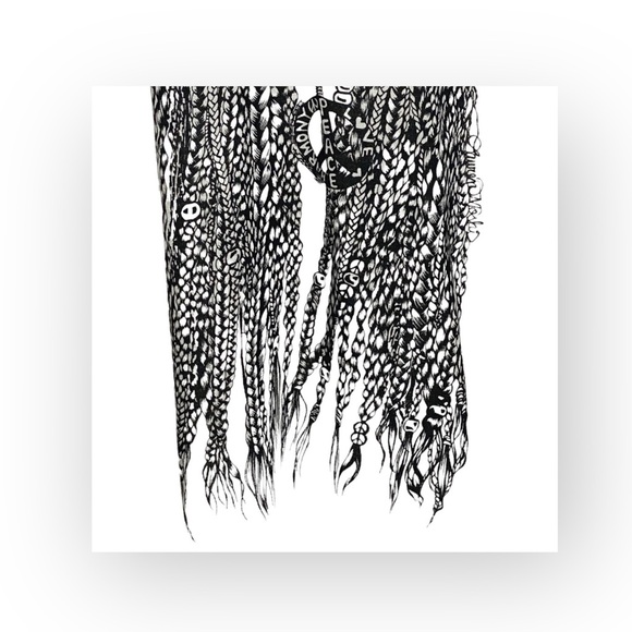 VHTF: Lauren Moshi โ๏ธ๏ธ Tess Color Foil Hippie Girl Swing Tee T Shirt โ๏ธ๏ธ White M - Picture 4 of 16